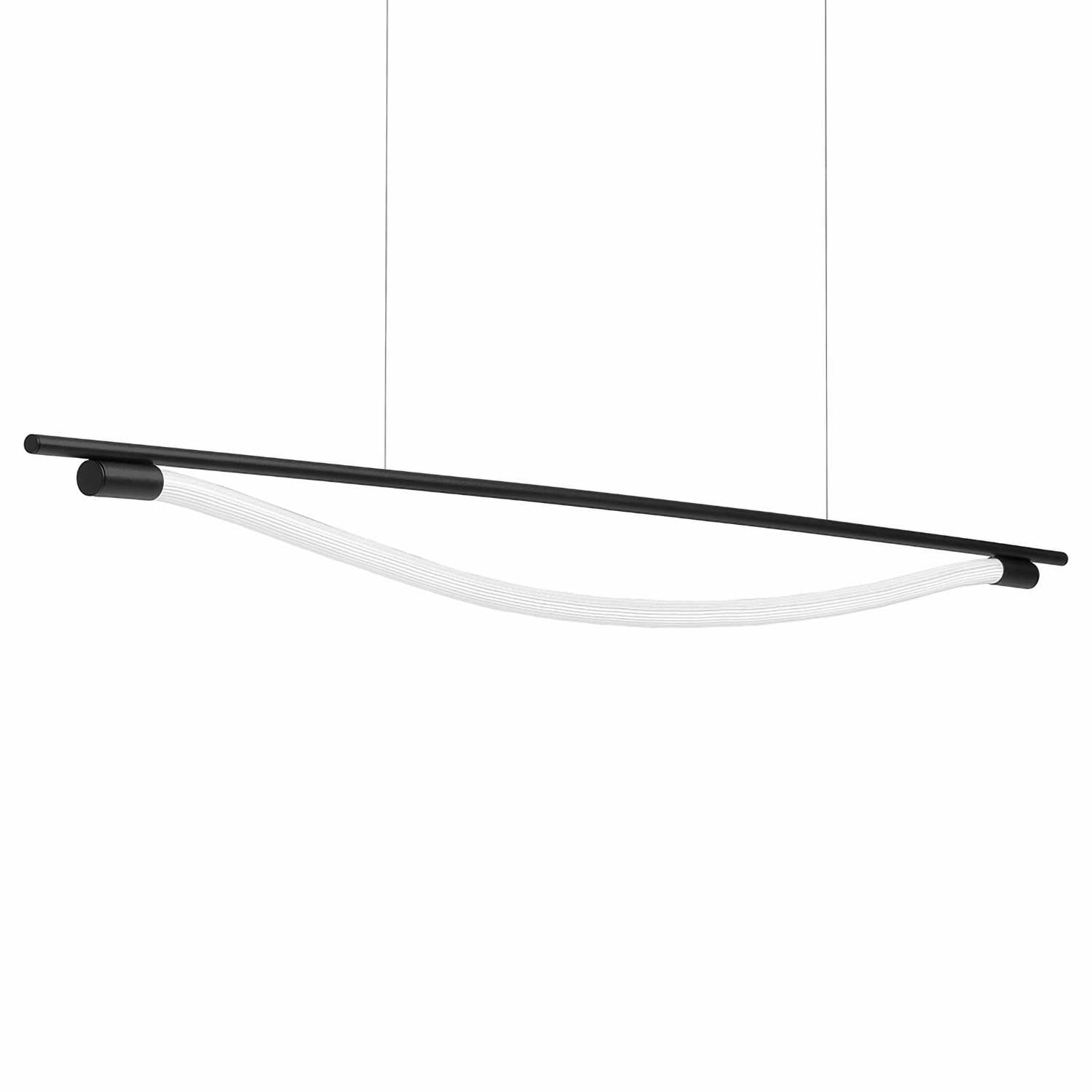 Levity Bow - Suspension linéaire tube led design pour salle à manger