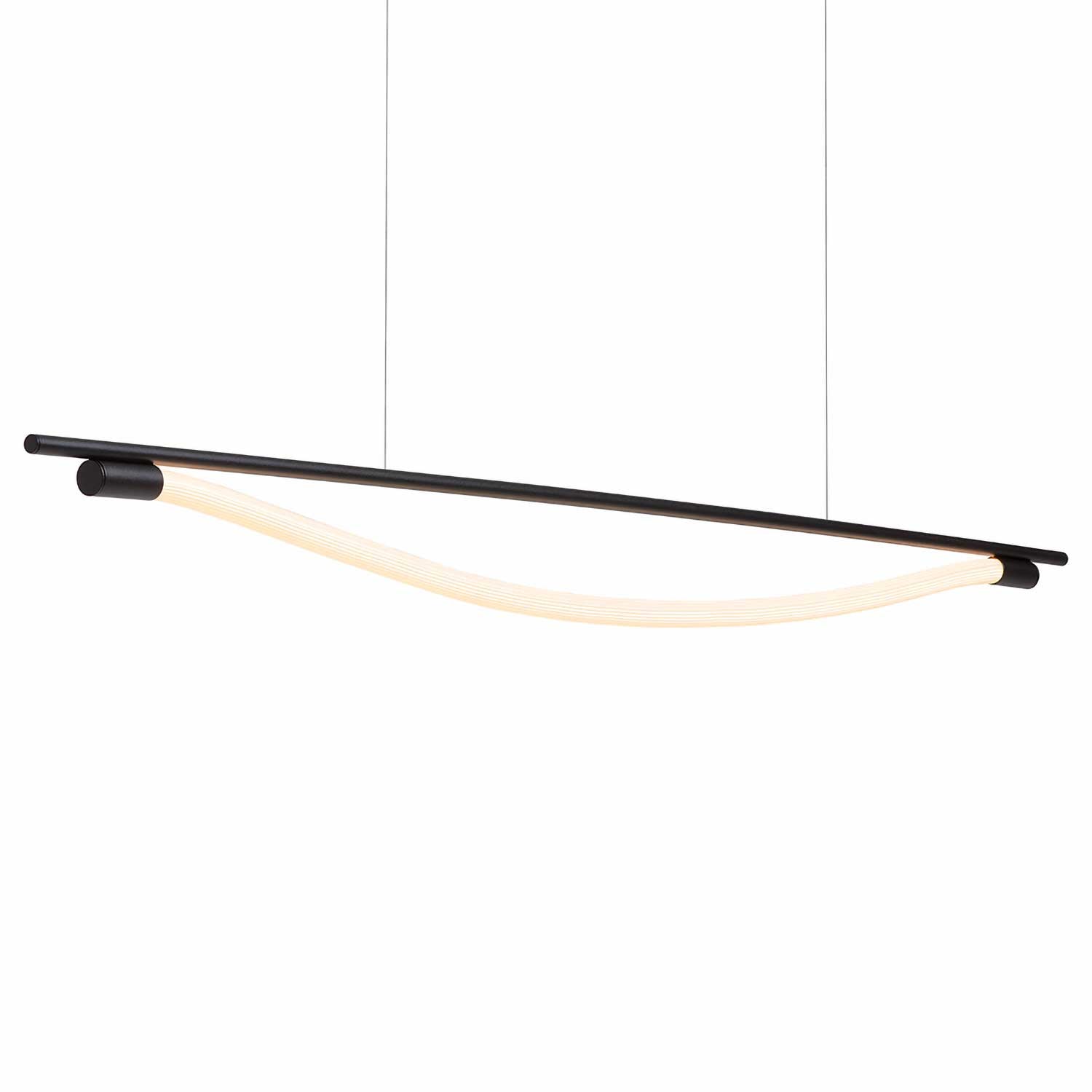 Levity Bow - Suspension linéaire tube led design pour salle à manger