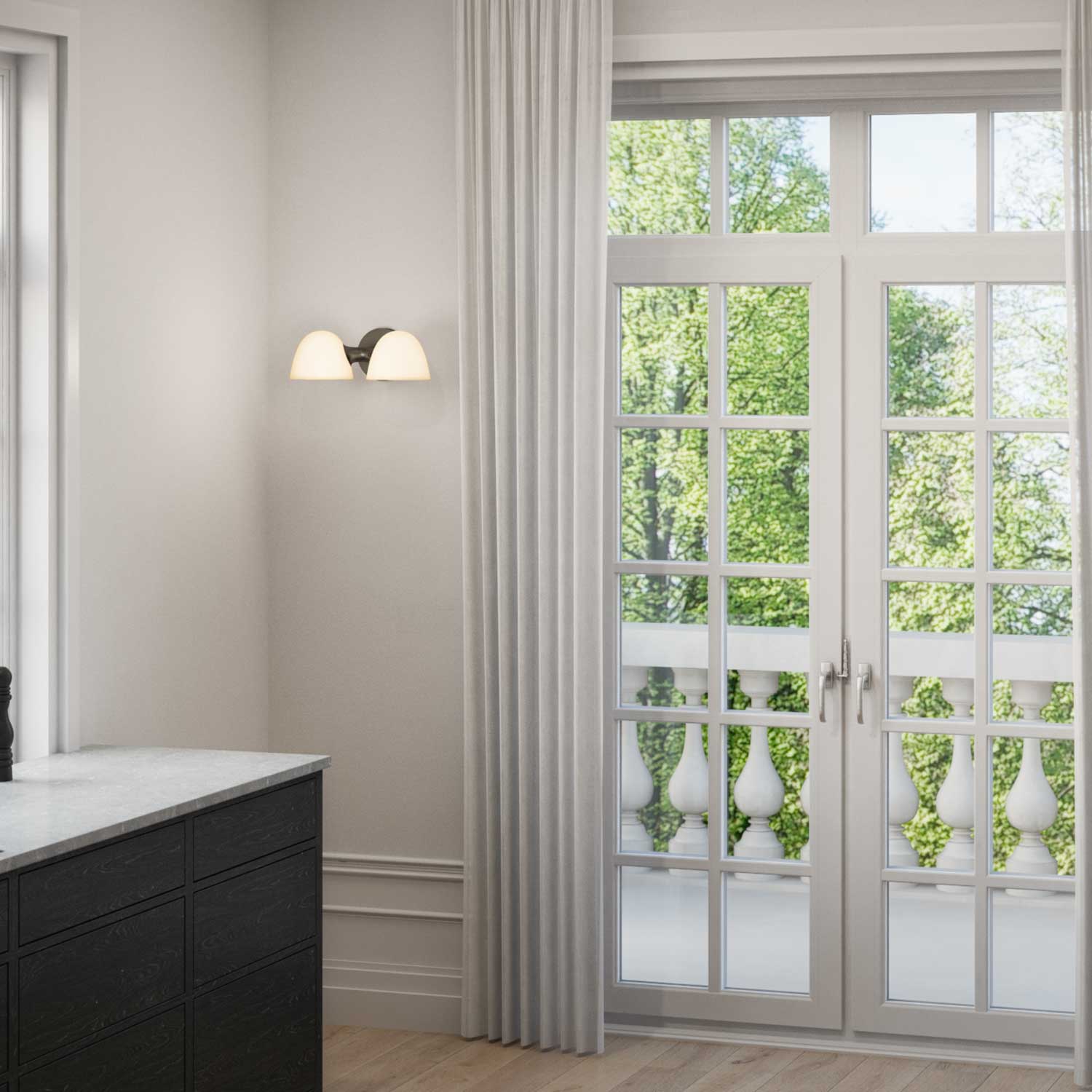 Fuse - Aplique de pared de diseño en alabastro y latón envejecido para salón