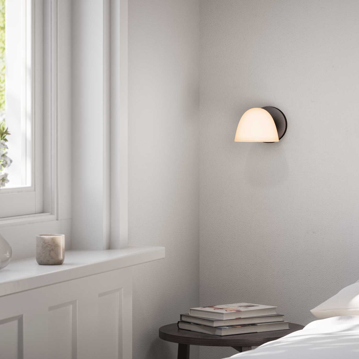 Fuse - Aplique de pared de diseño en alabastro y latón envejecido para salón