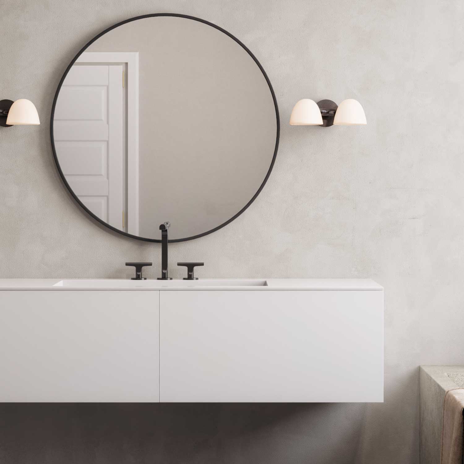 Fuse - Aplique de pared de diseño en alabastro y latón envejecido para salón