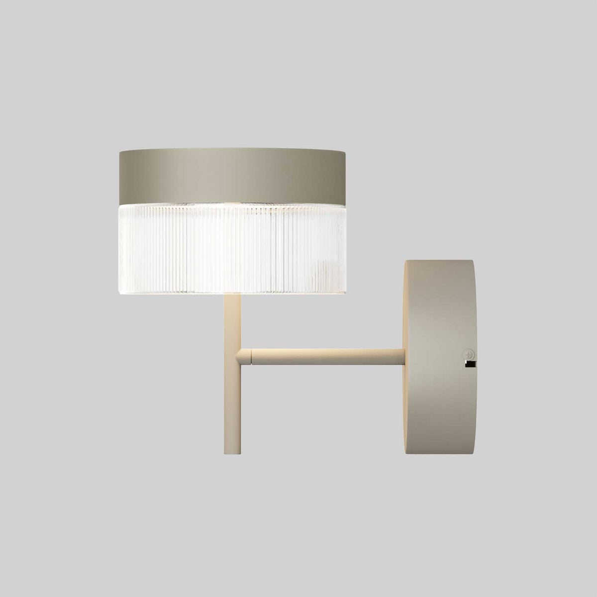 Olin - Applique murale LED en verre rainuré et métal, style contemporain