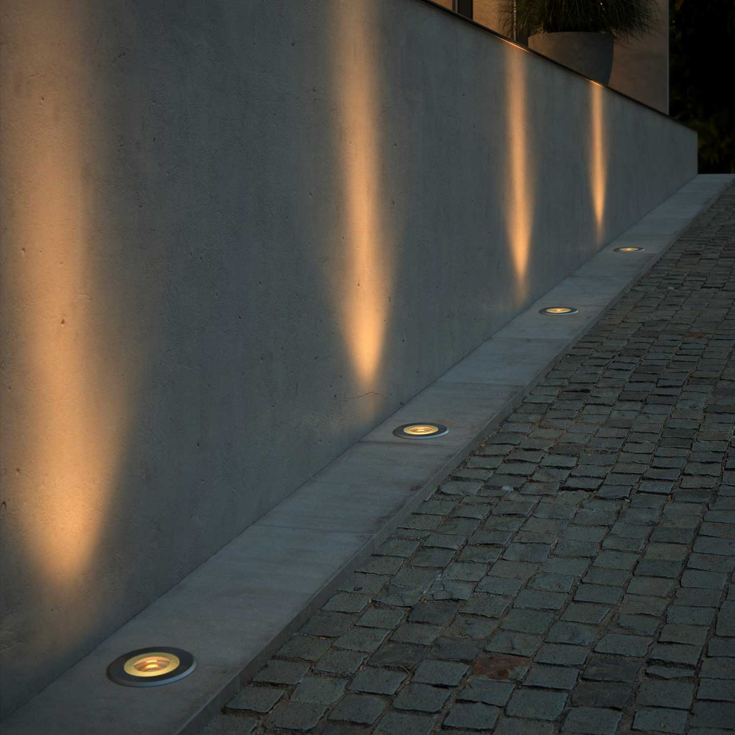 Andor - Spot rotondo incassato a pavimento per esterno giardino