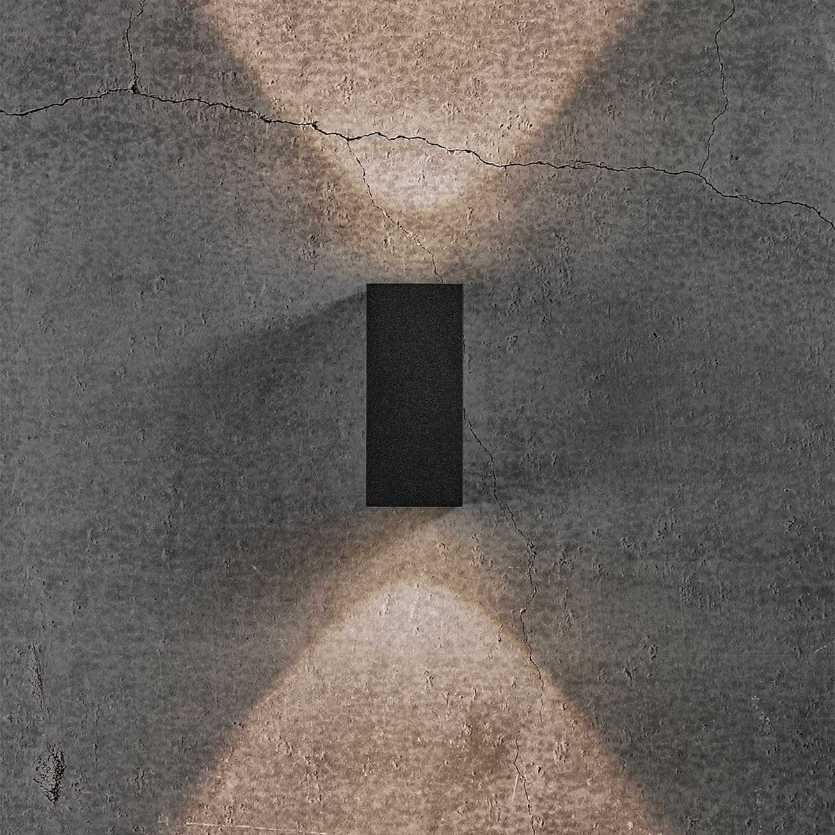 Asbol Kubi - Applique murale d’extérieur LED en aluminium et verre, style minimaliste