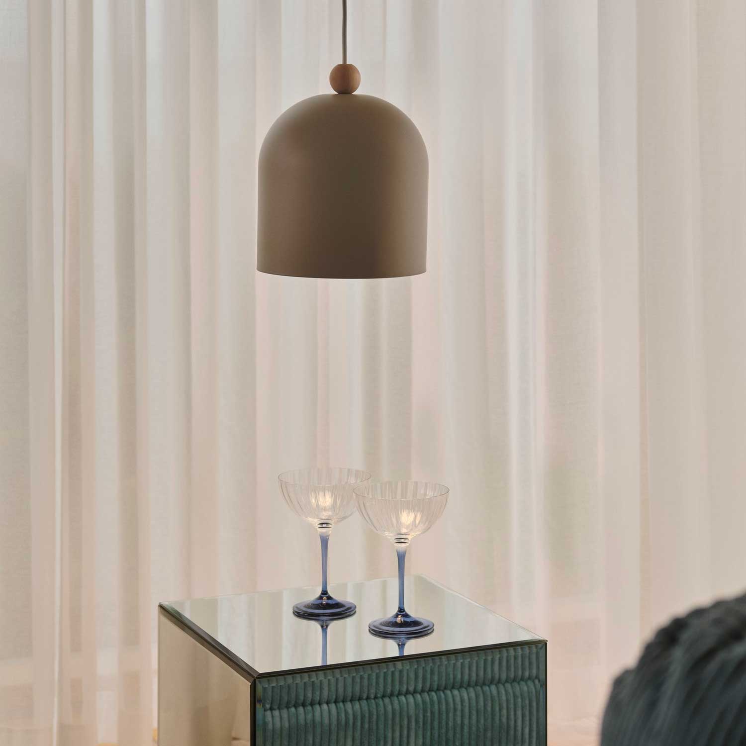 Gaston - Suspension scandinave en métal et bois coloré