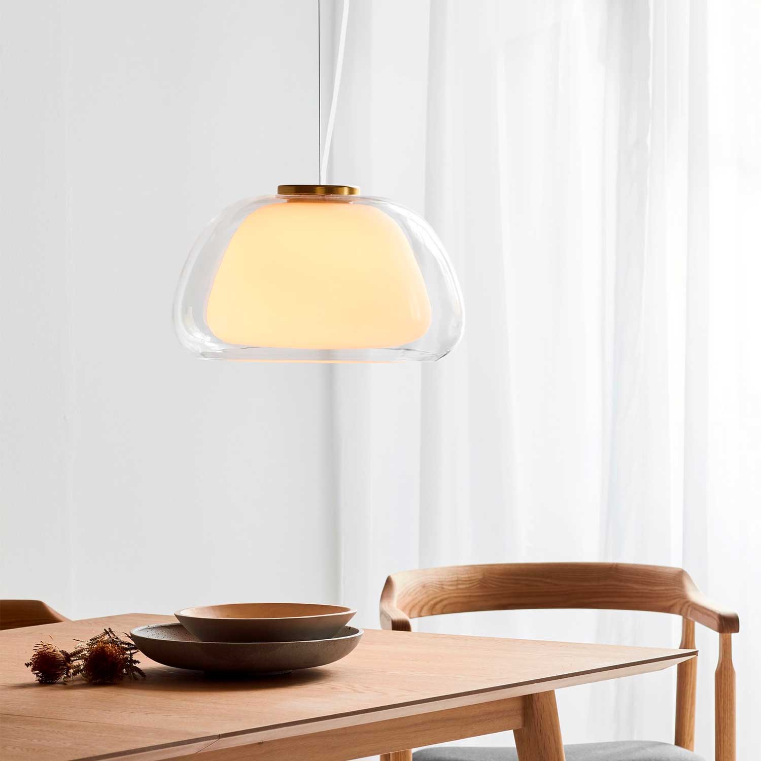 Jelly - Sospensione in vetro design per sala da pranzo moderna