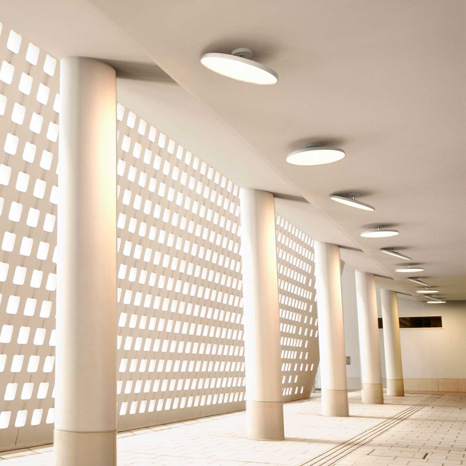 Kaito - Plafonnier LED en acier orientable pour salon contemporain