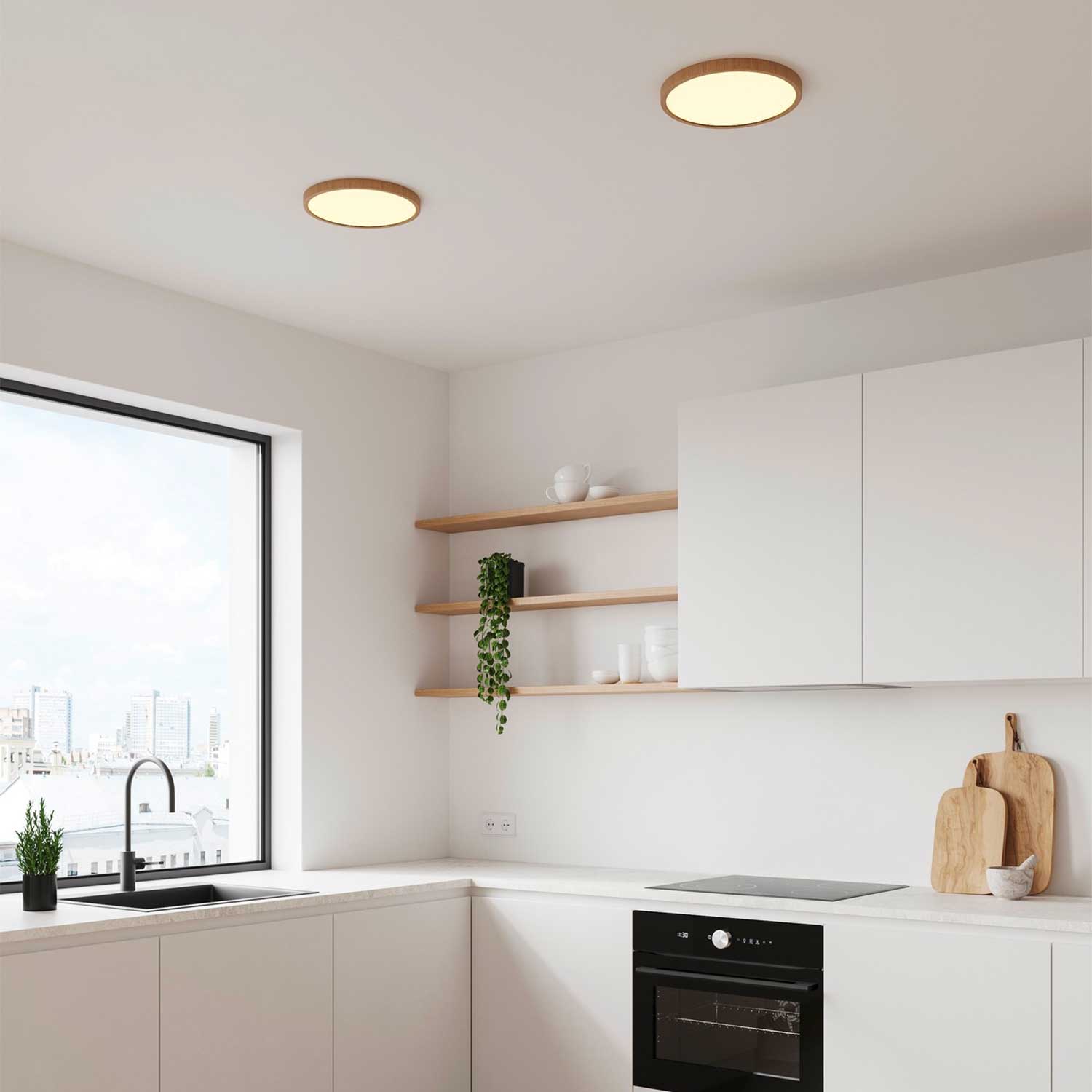 Oja - Plafonnier rond LED pour salle de bain moderne