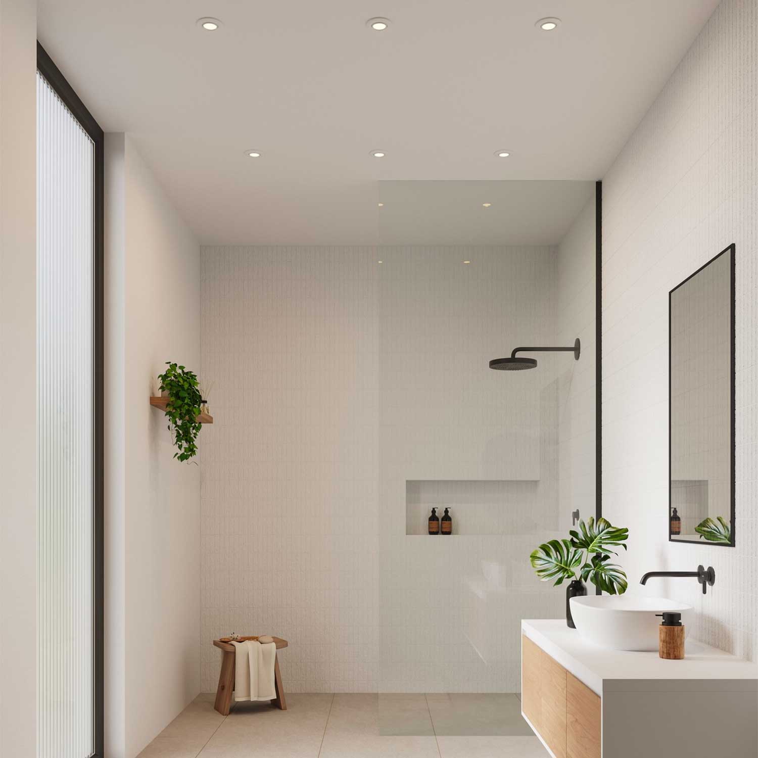 Umberto - Adjustable recessed bathroom spotlight IP44  