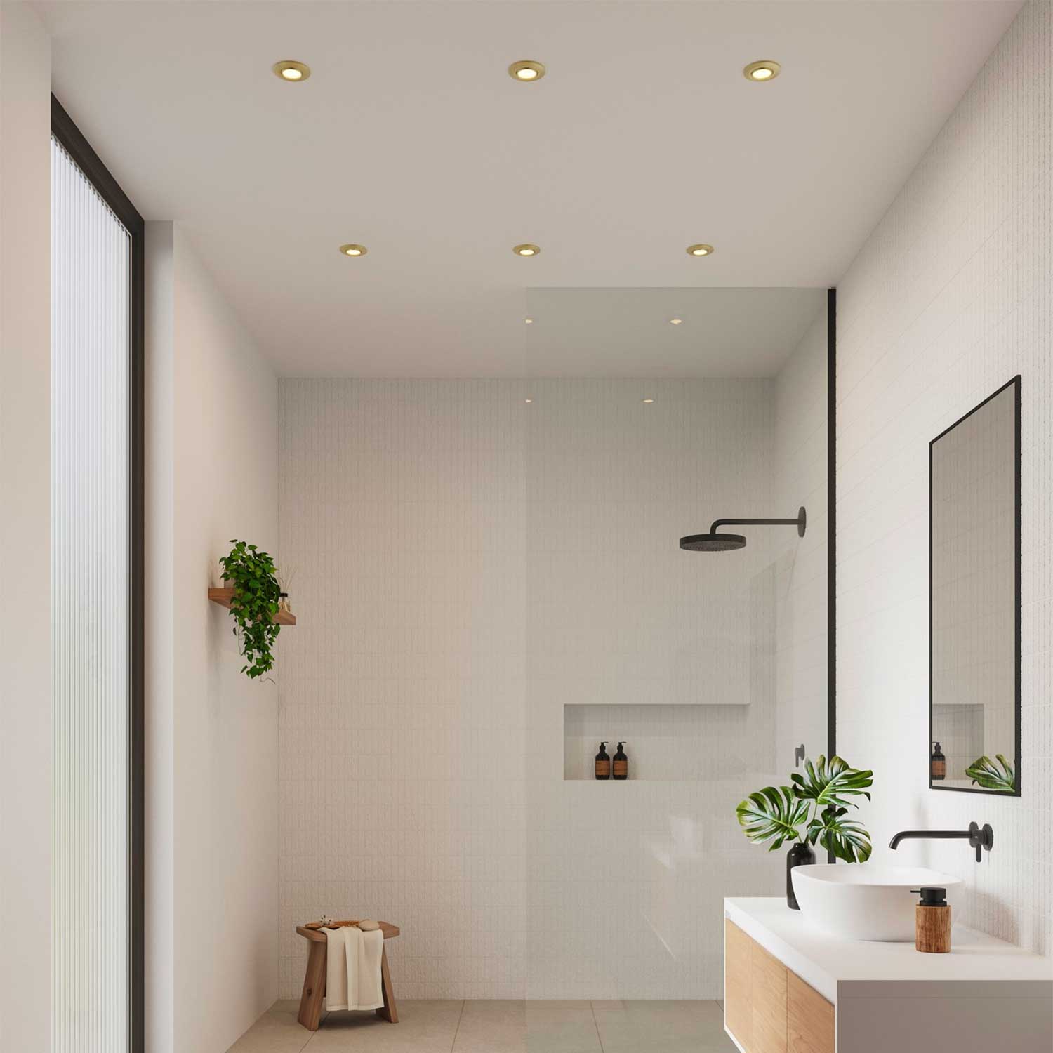 Umberto - Adjustable recessed bathroom spotlight IP44  