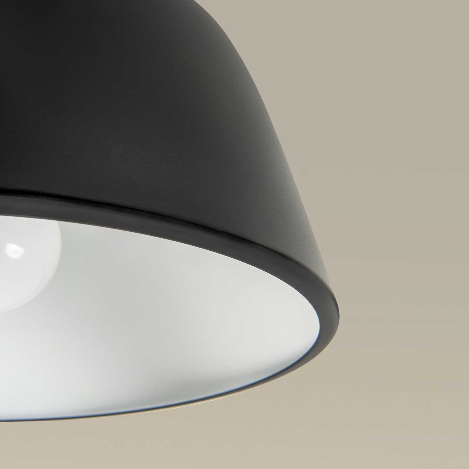 Miso - Plafonnier coupole en métal design pour salon