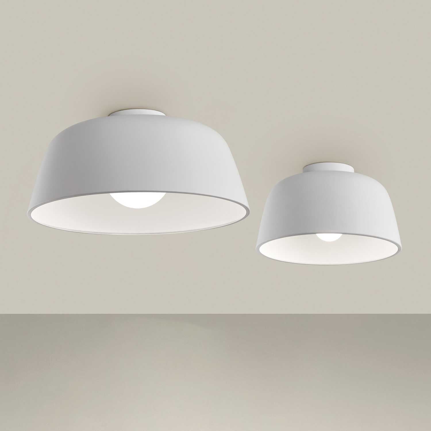 Miso - Plafonnier coupole en métal design pour salon