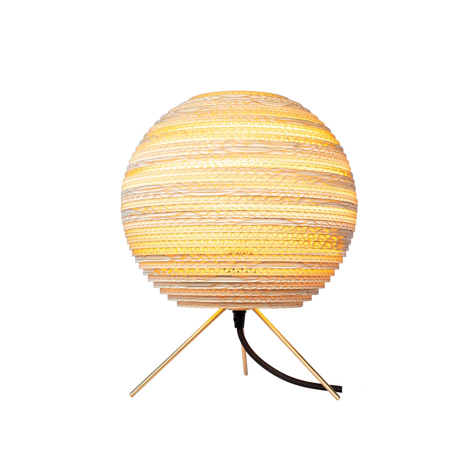 Moon Table - Lampe de table pour salon moderne en carton recyclé