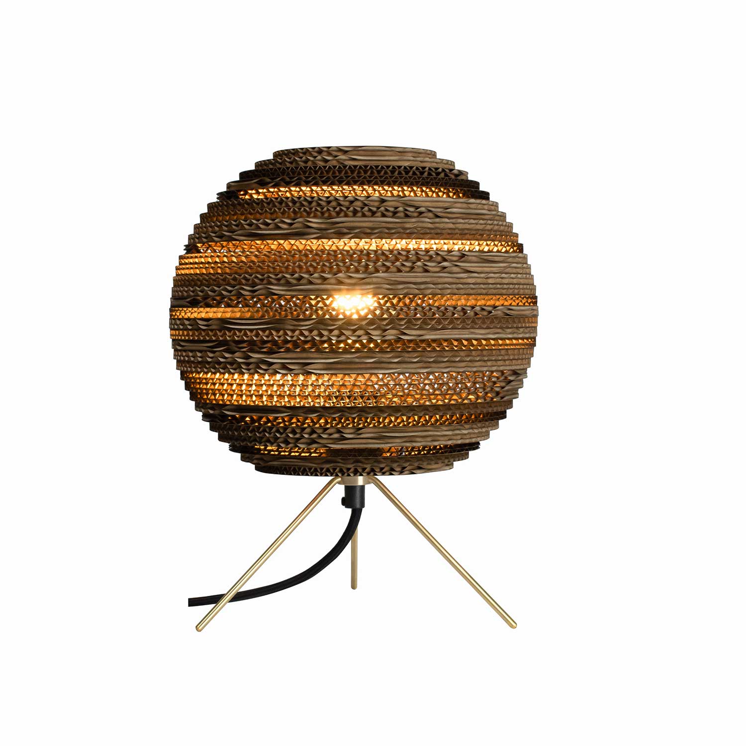 Moon Table - Lampe de table pour salon moderne en carton recyclé