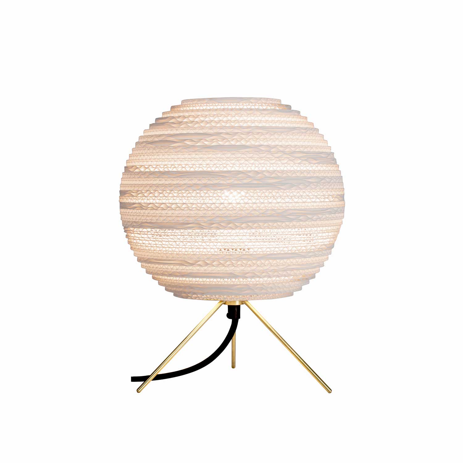 Moon Table - Lampe de table pour salon moderne en carton recyclé