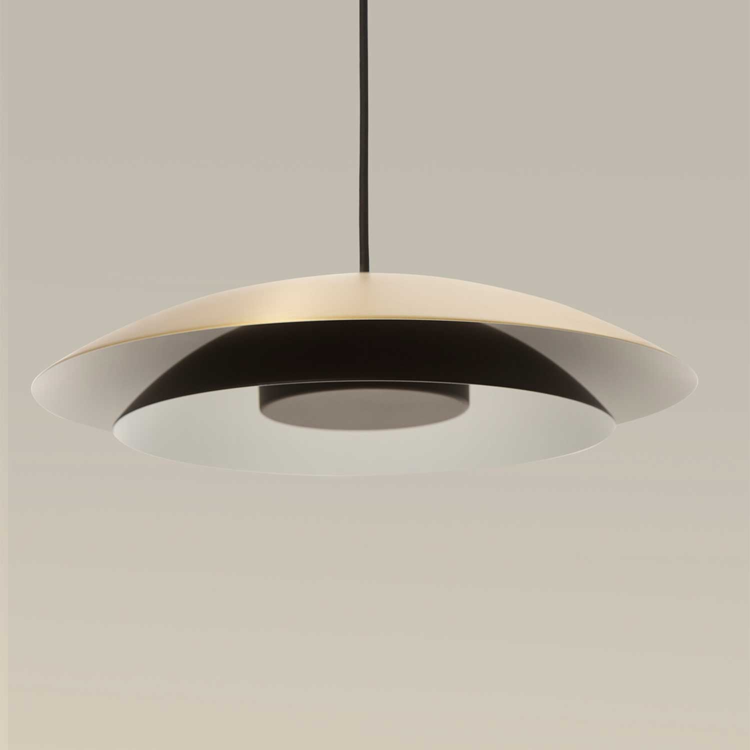 Noway - Suspension en métal doré ou noir design pour cuisine