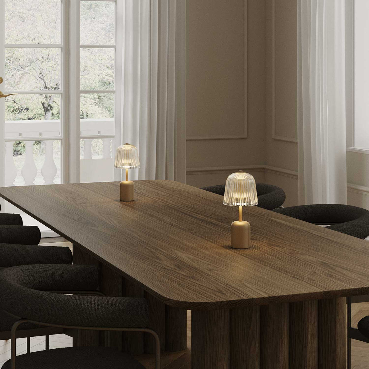 Asteea - Lampe à poser nomade en métal et acrylique, style scandinave