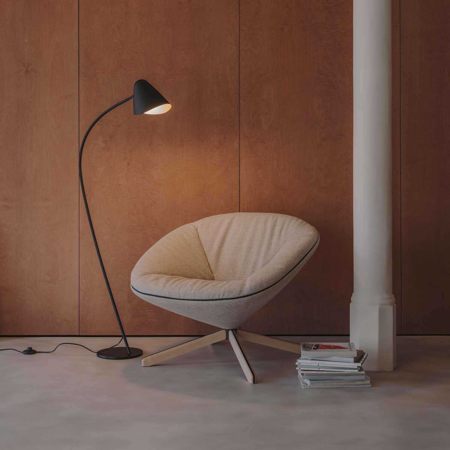 Organic - Lampadaire sur pied en acier design pour salon