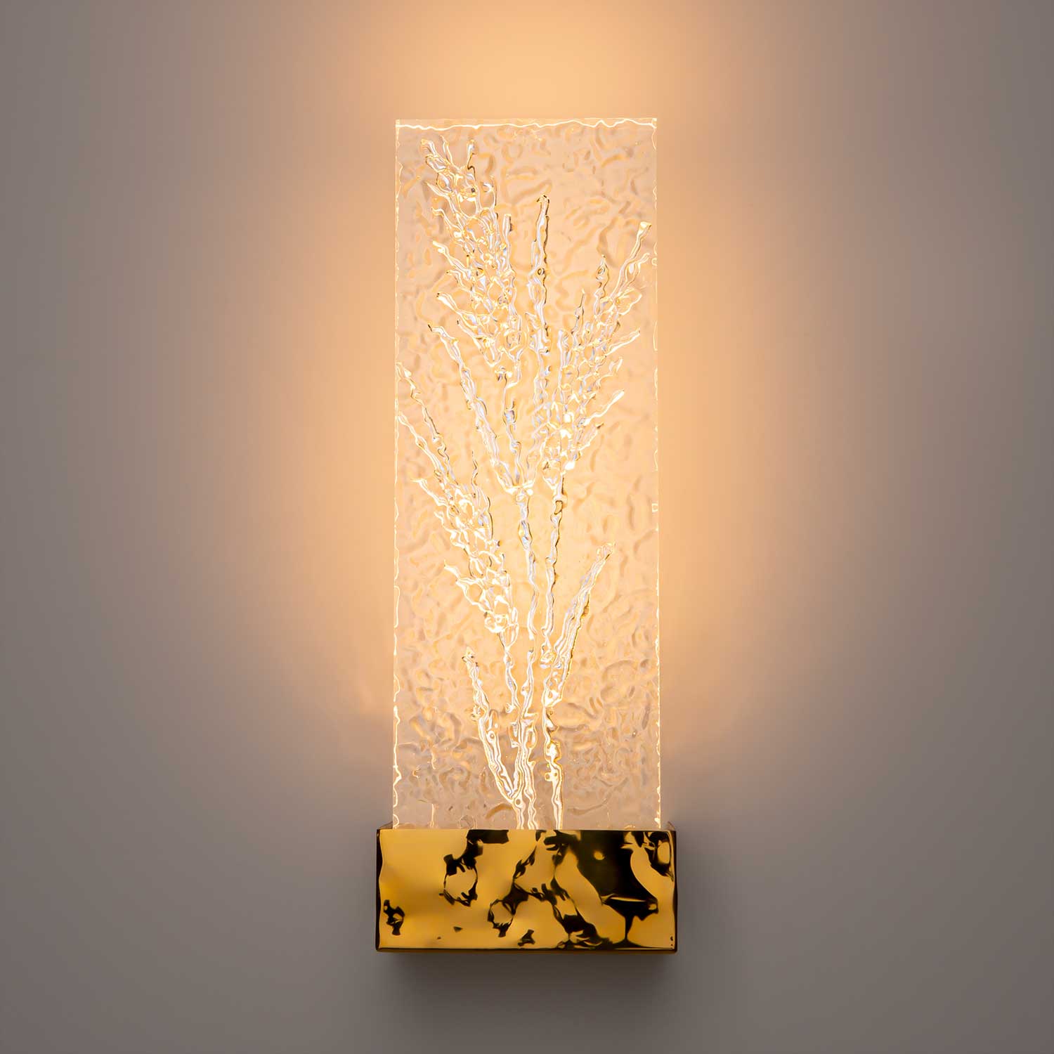 Ornate - Applique LED design en verre pour chambre d'hôtel
