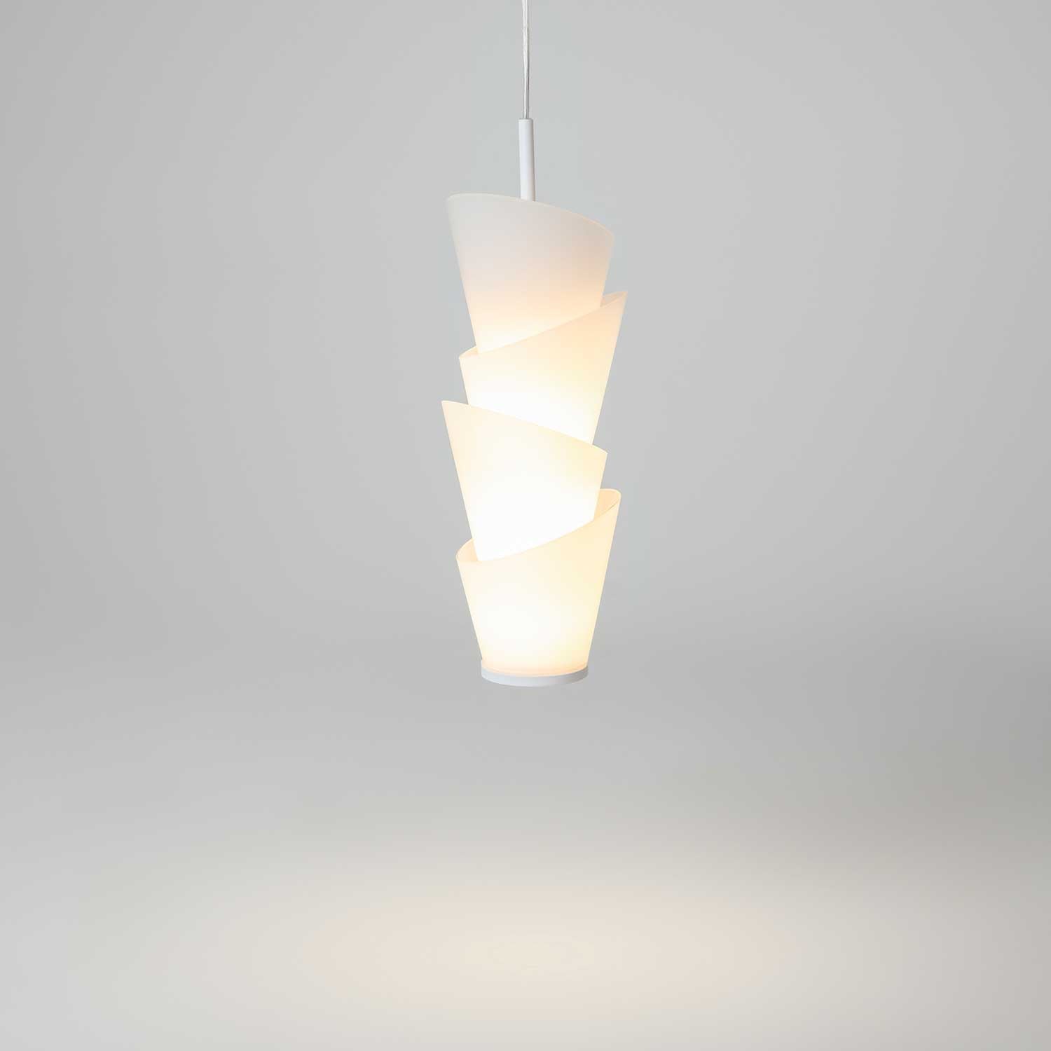 Seoul - Suspension LED en verre blanc design pour cuisine