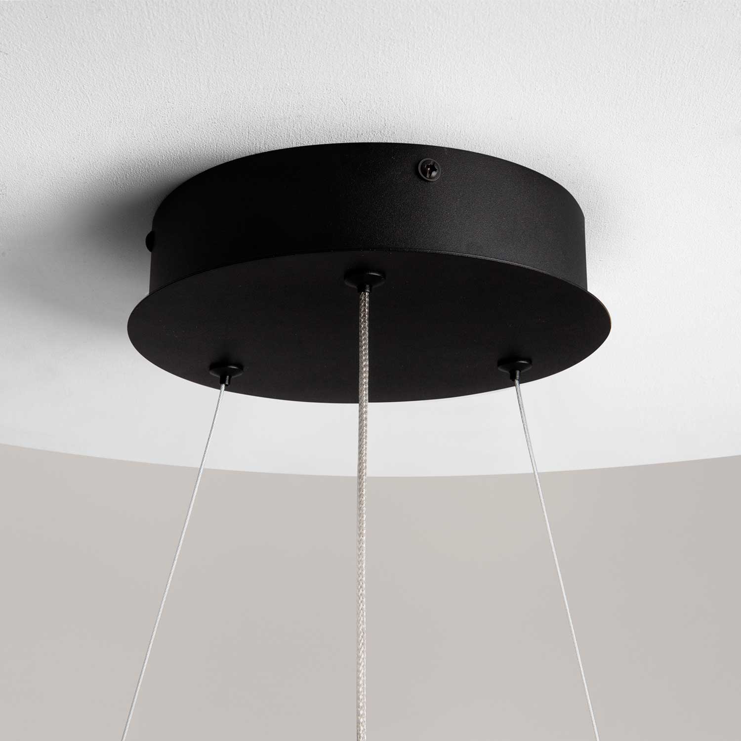 Curve - Suspension led en acier noir ou doré pour salle à manger