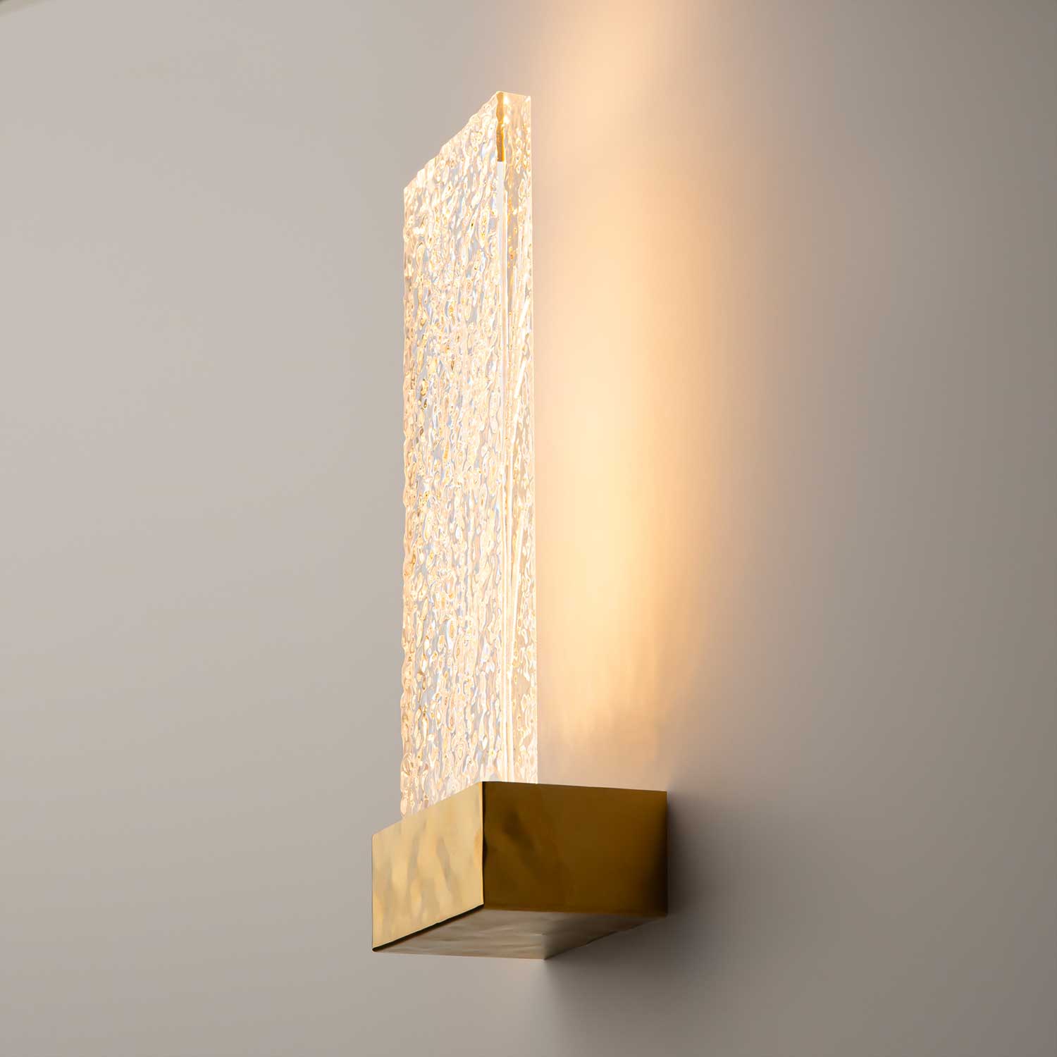 Ornate - Applique LED design en verre pour chambre d'hôtel