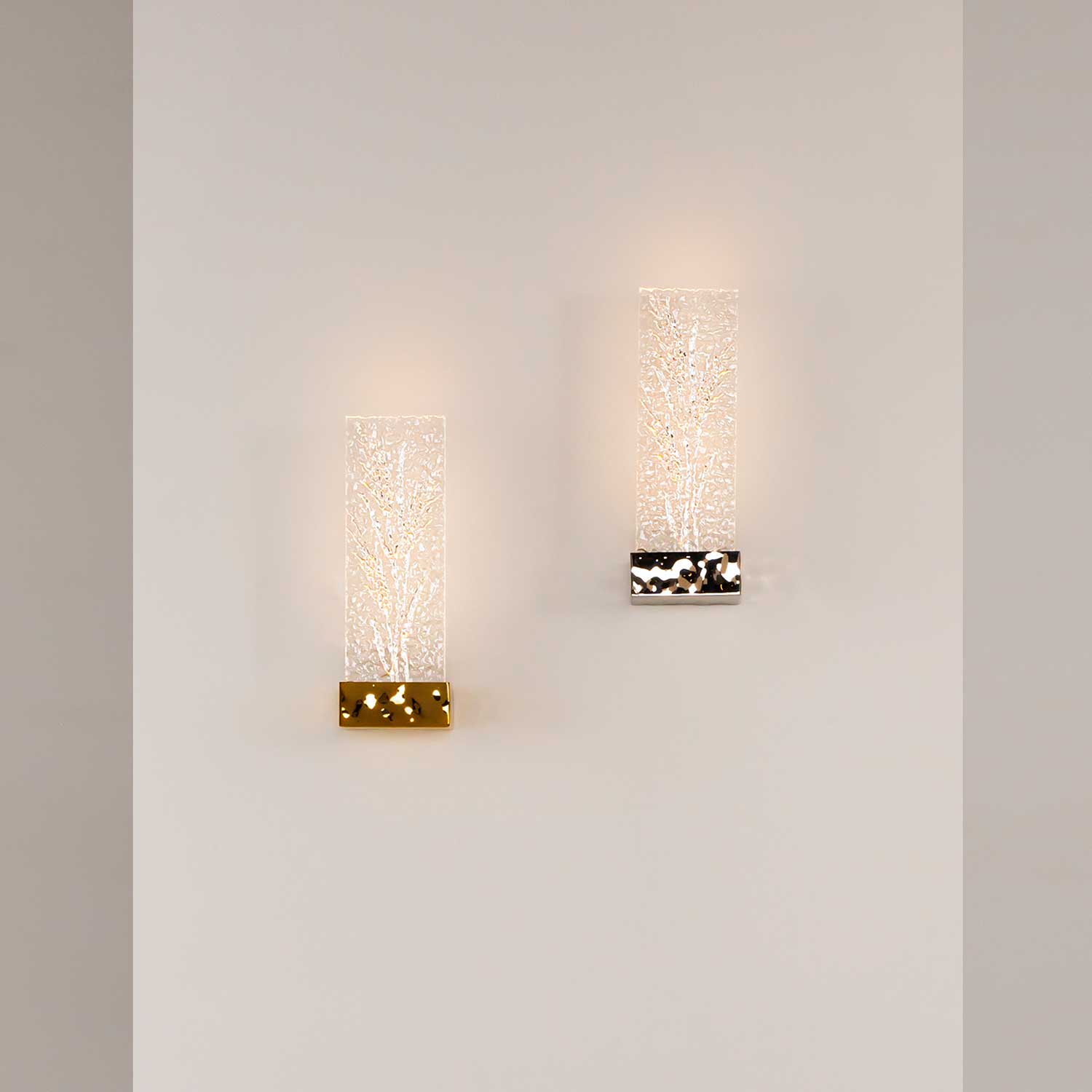 Ornate - Applique LED design en verre pour chambre d'hôtel