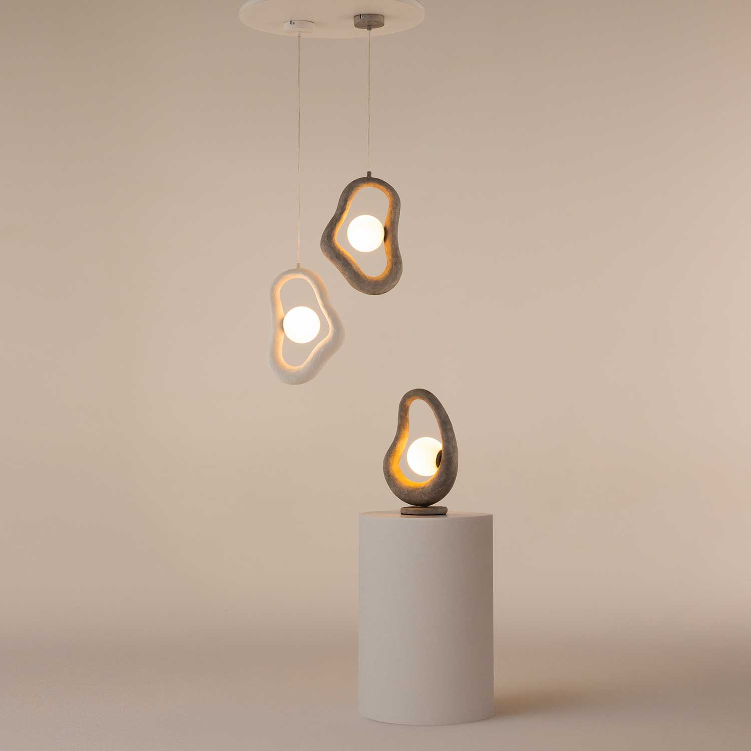Opus - Lampe de chevet wabi-sabi design pour chambre ou salon