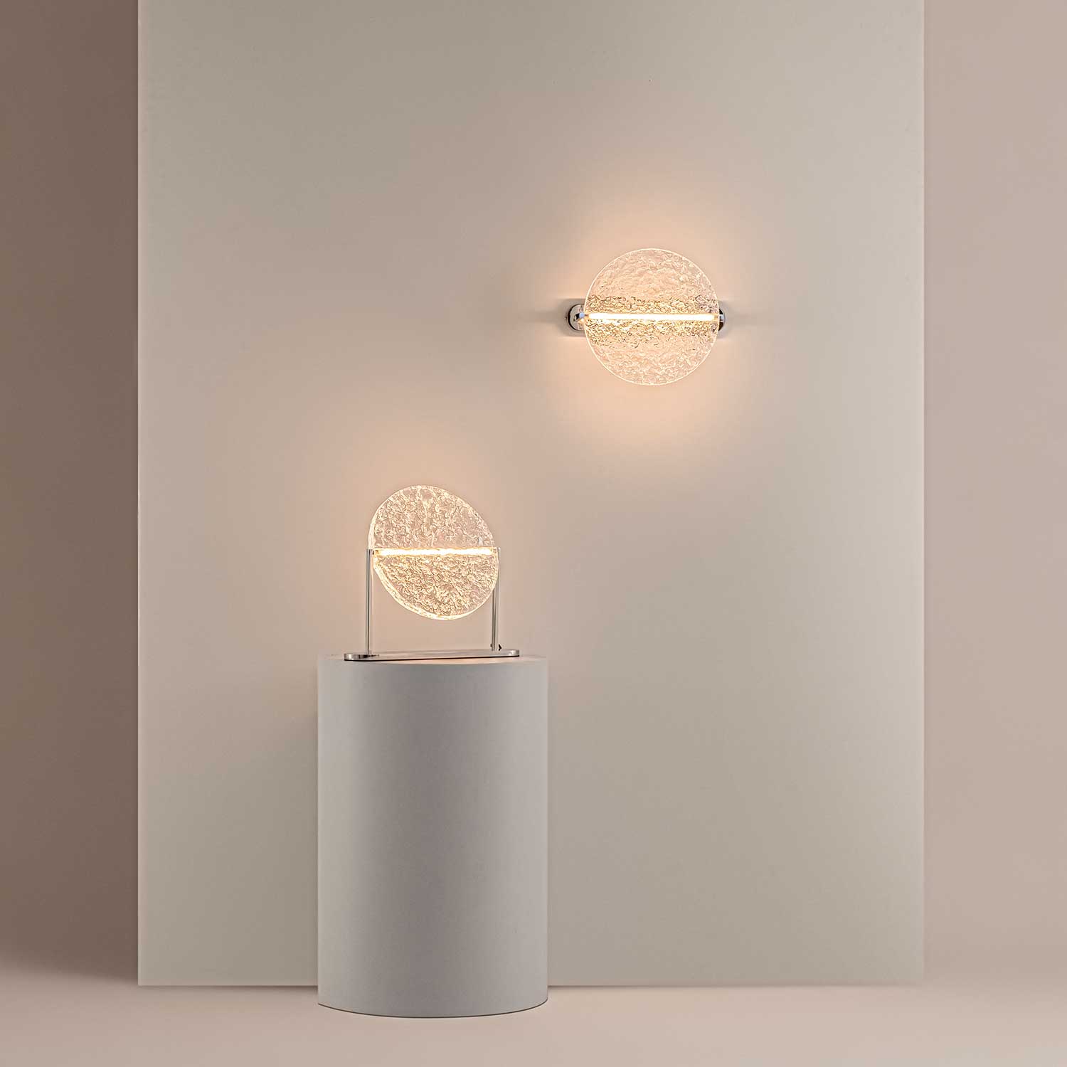 Mangata - Applique murale LED en verre martelé vintage
