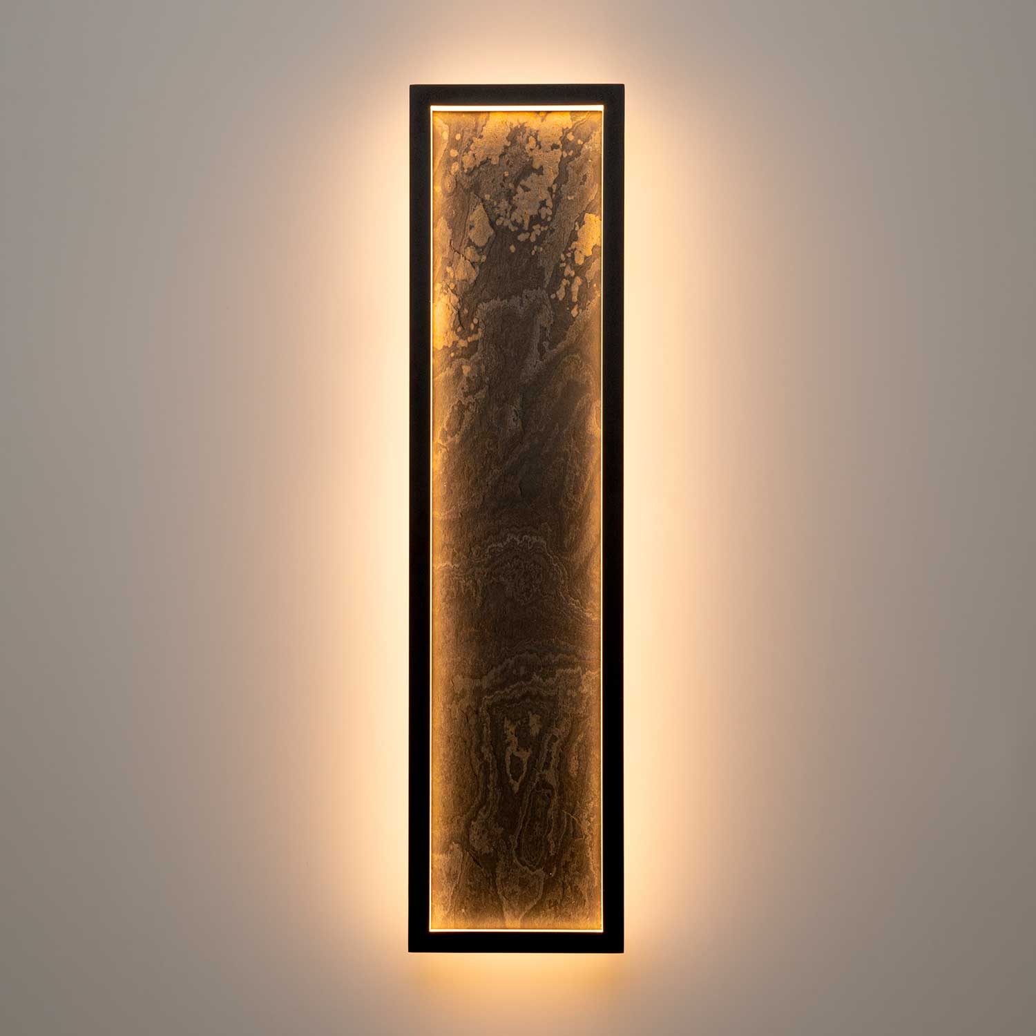 Orign - Applique LED design noir effet pierre pour chambre