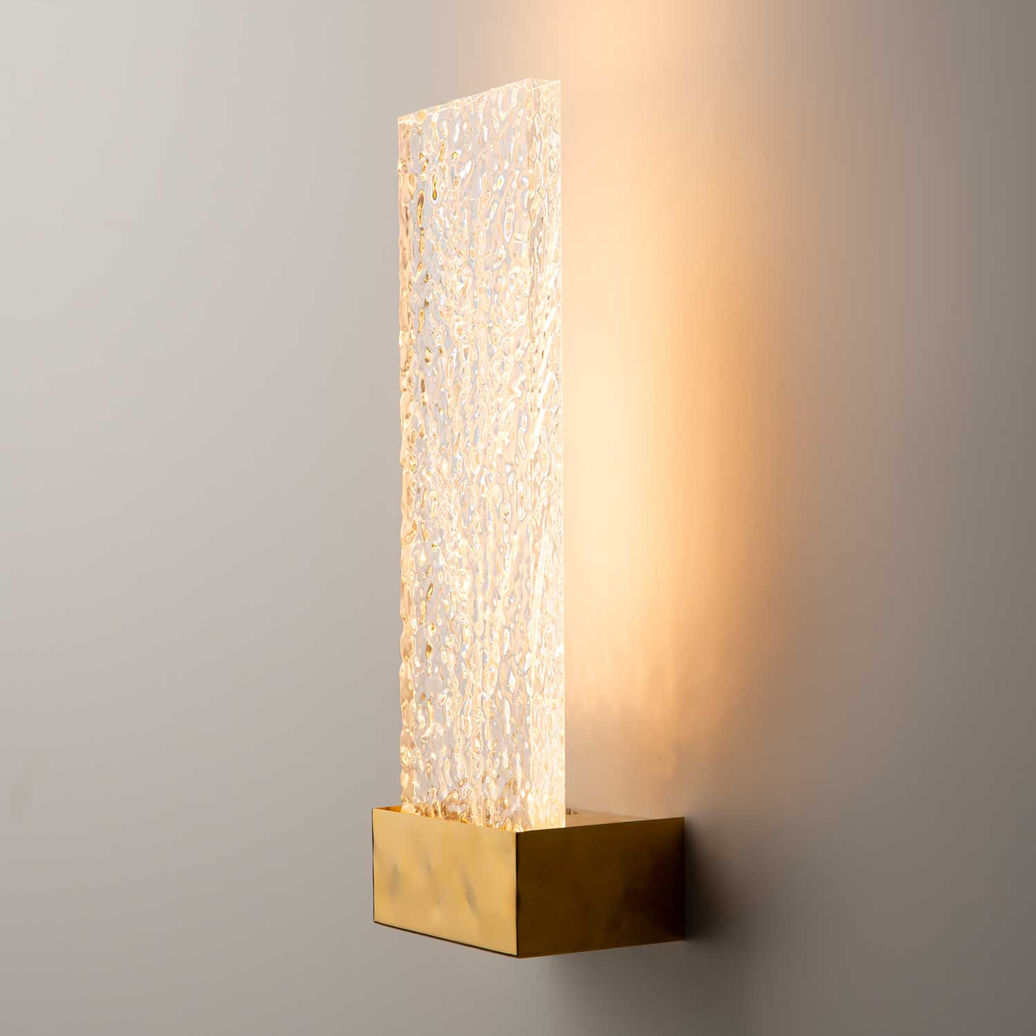 Ornate - Applique LED design en verre pour chambre d'hôtel