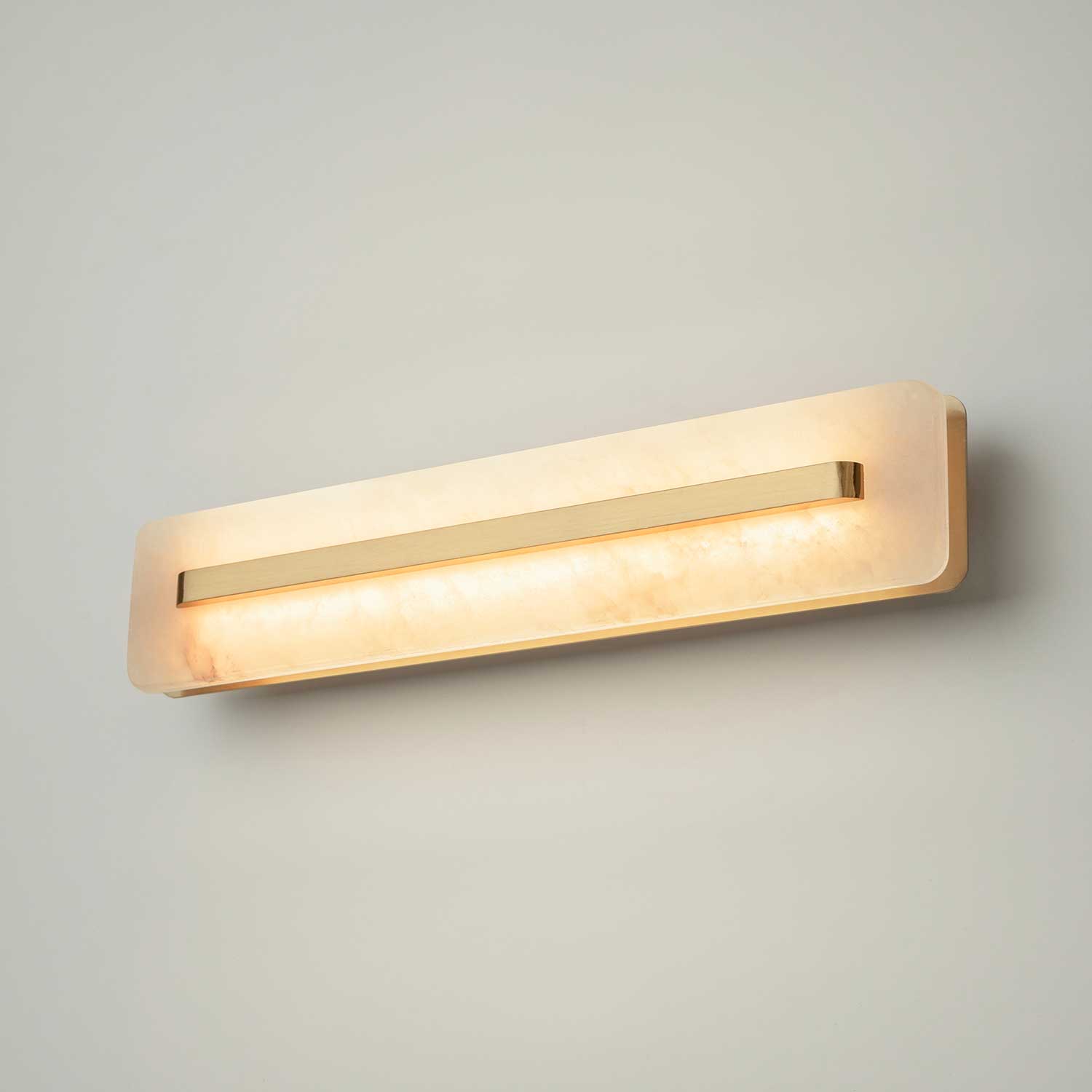 Albatre - Applique LED design en marbre et laiton