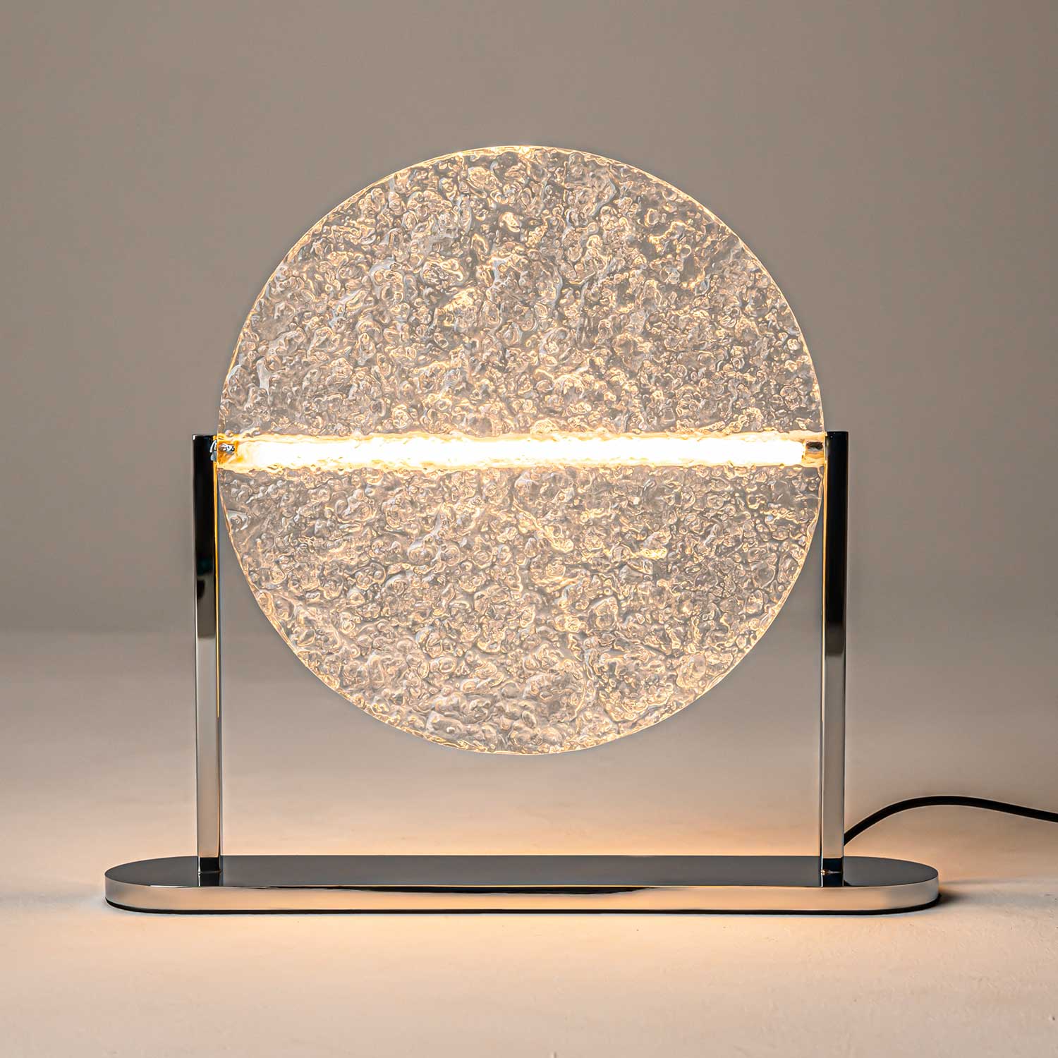 Mangata - Lampe de chevet LED en verre martelé design vintage