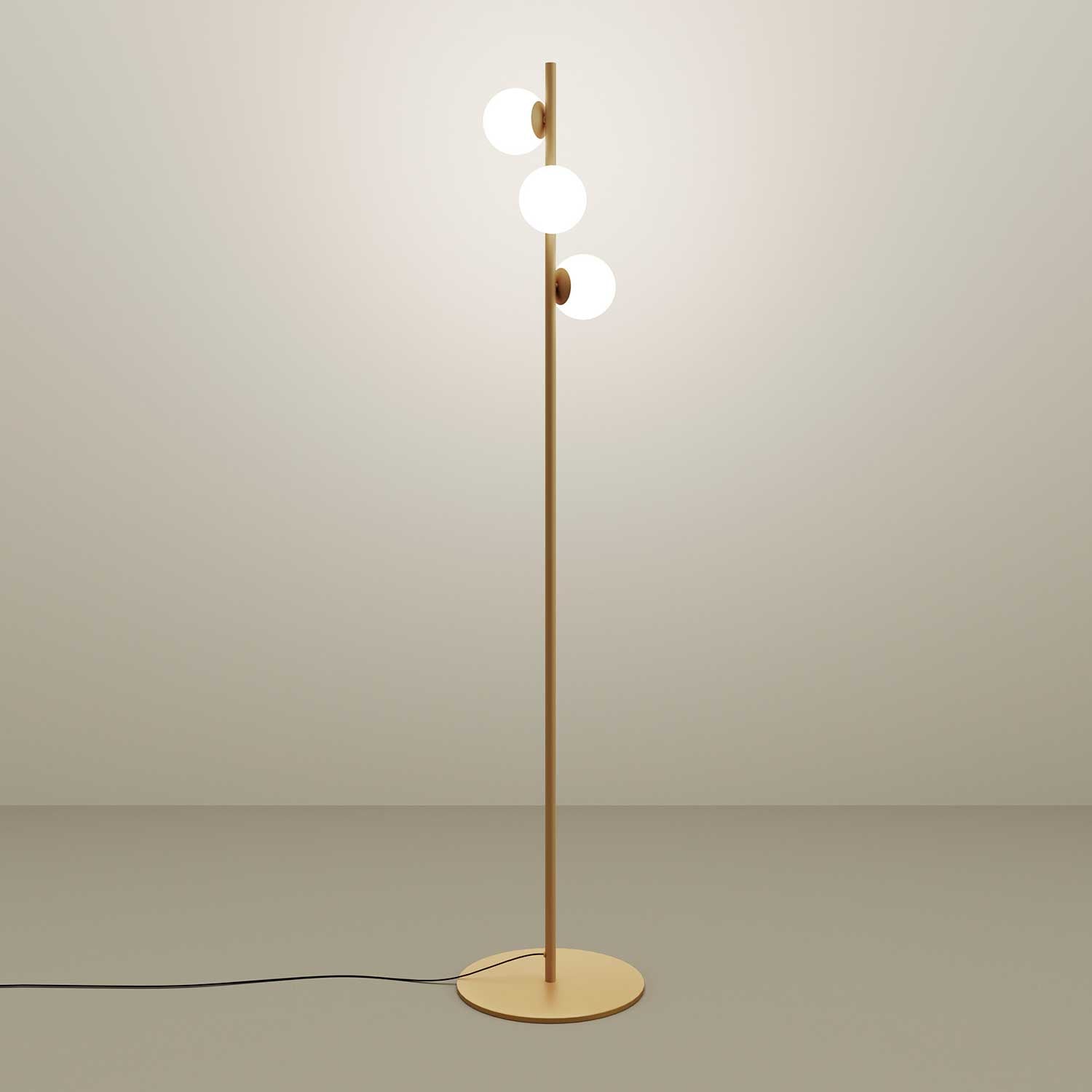 Perlina - LED floor lamp with glass spheres, stylish for bedroom