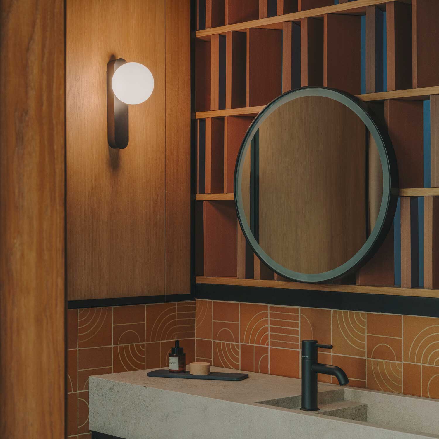 Perlina - Applique murale LED salle de bain en verre design