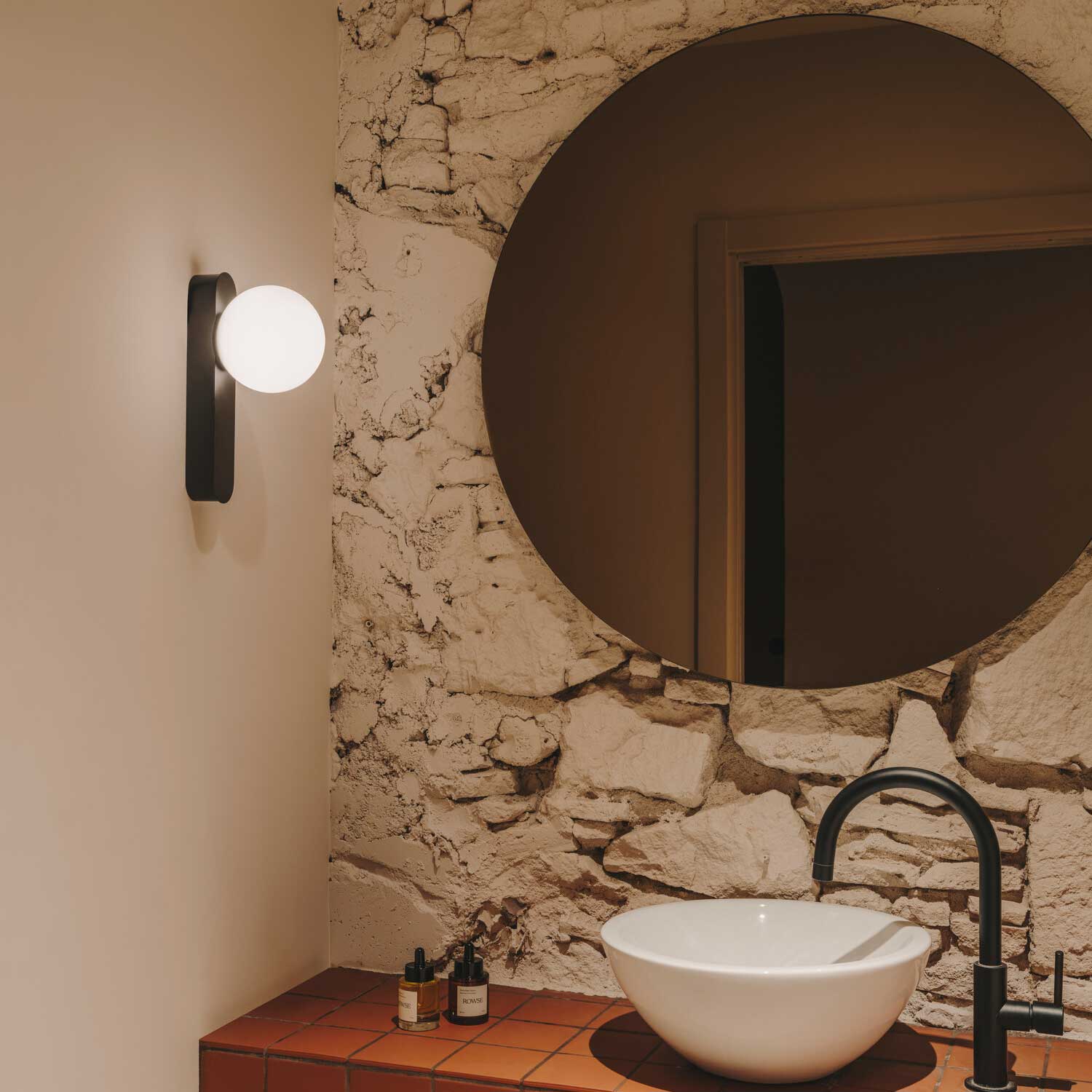 Perlina - Applique murale LED salle de bain en verre design