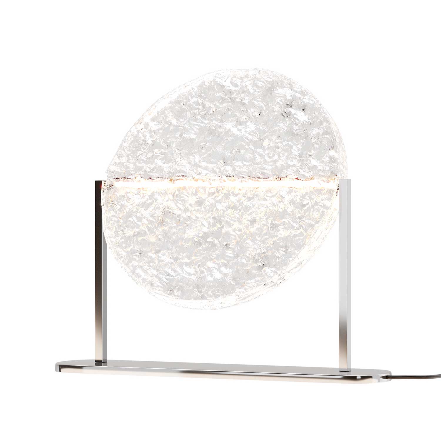 Mangata - Lampe de chevet LED en verre martelé design vintage