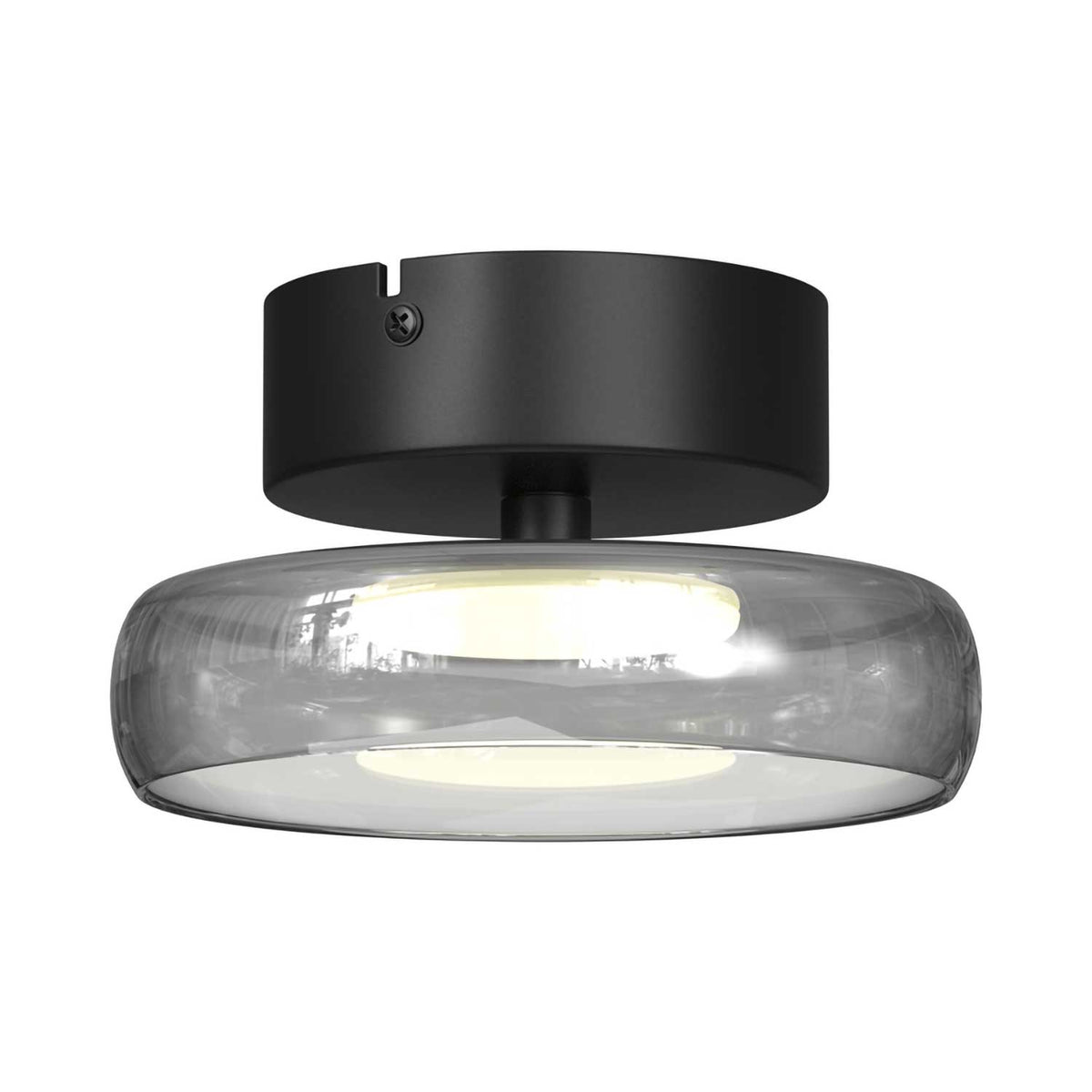 Float - Plafonnier LED en verre et métal, style contemporain