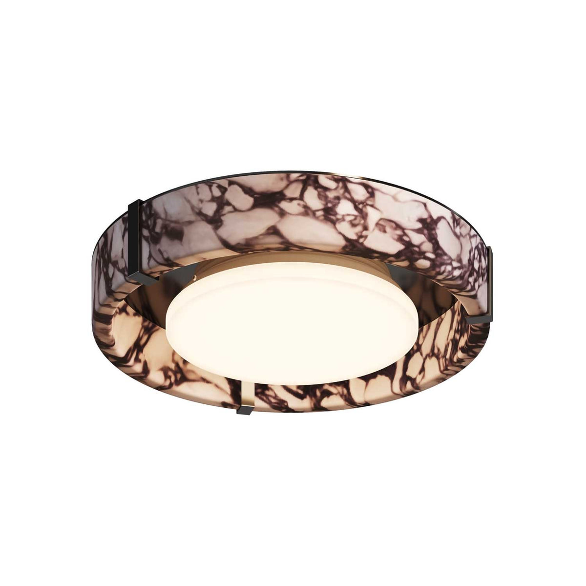 Clarett - Plafonnier LED en marbre et métal, style contemporain