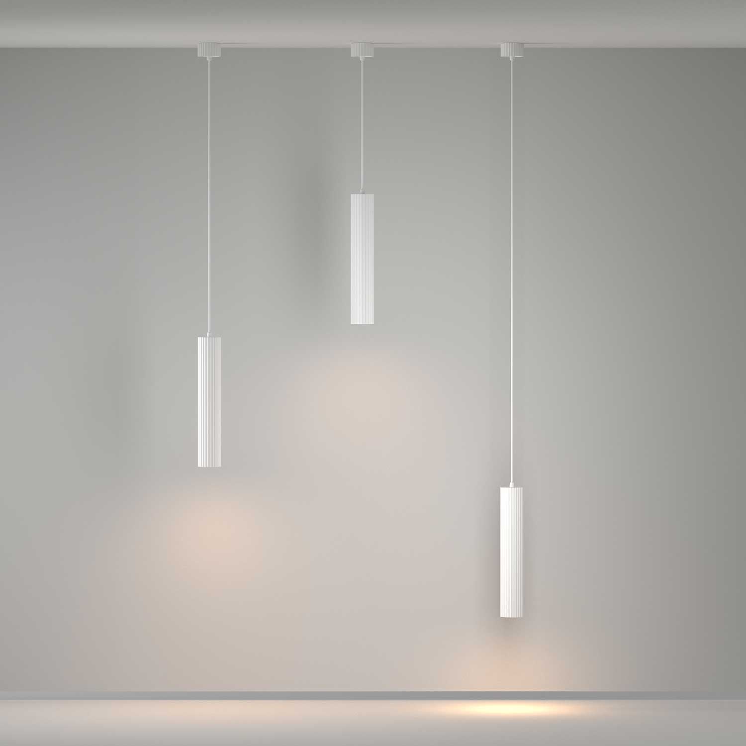 Calipso - Suspension cannelé tube en alu design pour cuisine