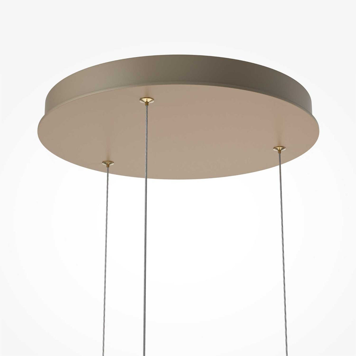 Scala - Suspension LED à trois diffuseurs en verre rainuré et métal, style art déco