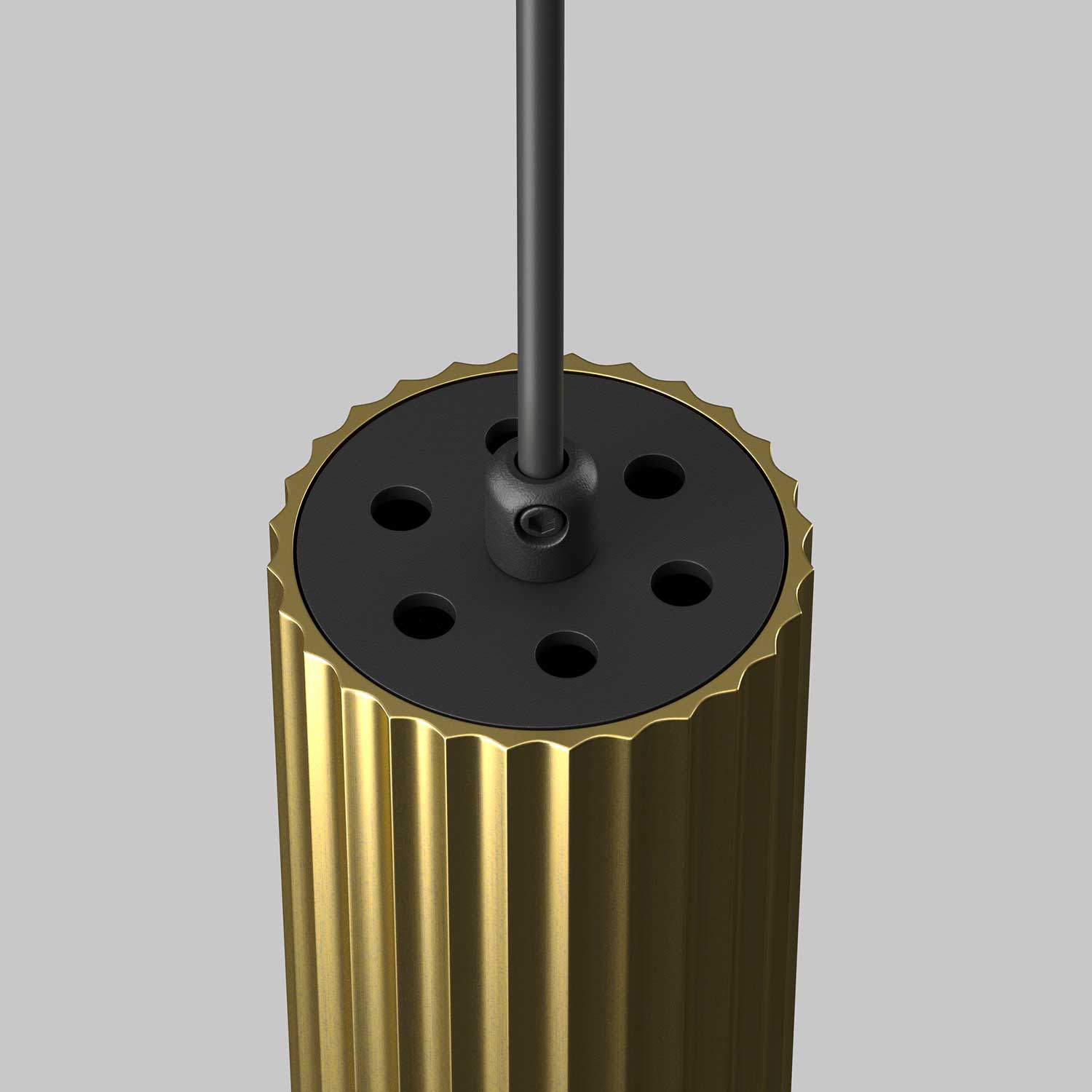 Calipso - Suspension cannelé tube en alu design pour cuisine