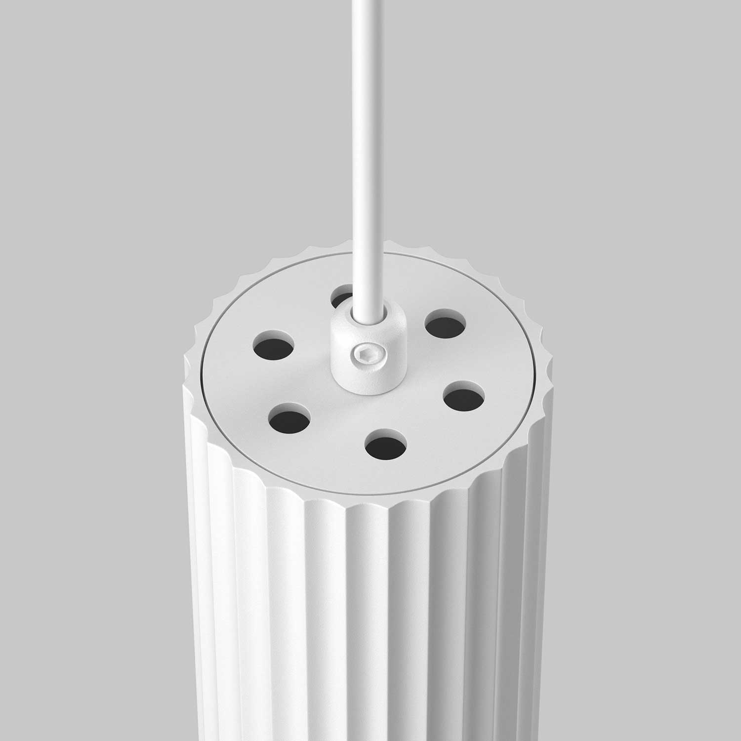 Calipso - Suspension cannelé tube en alu design pour cuisine