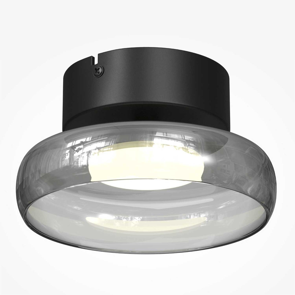 Float - Plafonnier LED en verre et métal, style contemporain