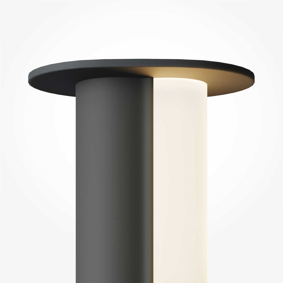 Asym - Lampe à poser rechargeable rechargeable et rotative en aluminium et métal, style moderne