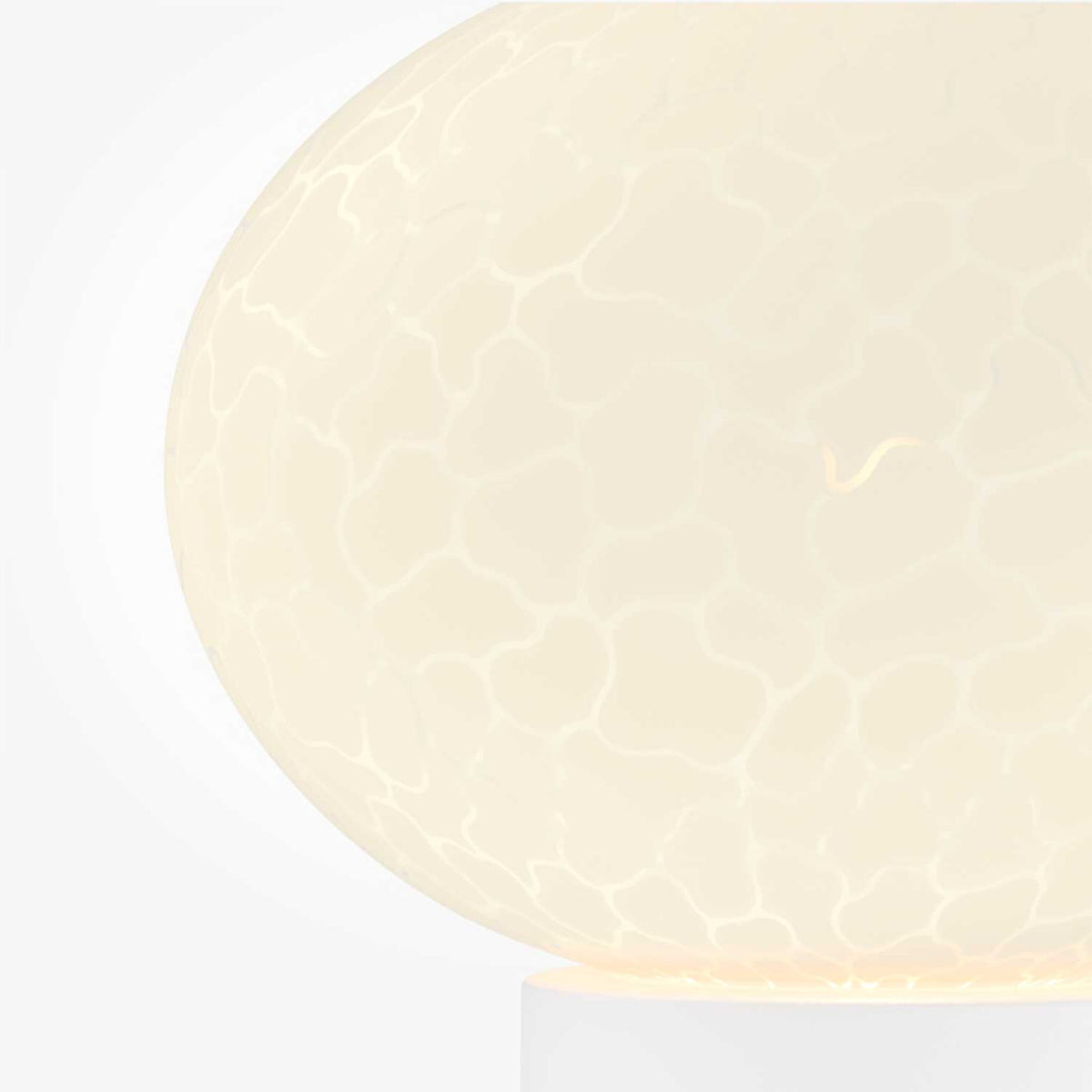 Spume - Lampe à poser LED en verre texturé et métal, style contemporain