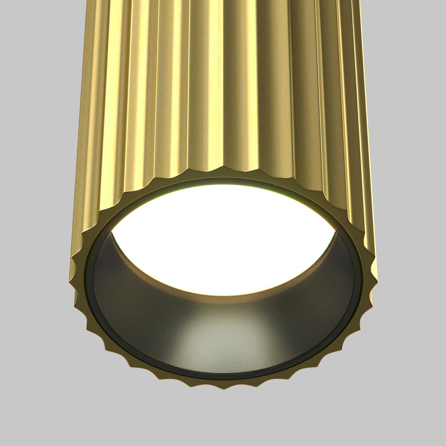 Calipso - Suspension cannelé tube en alu design pour cuisine