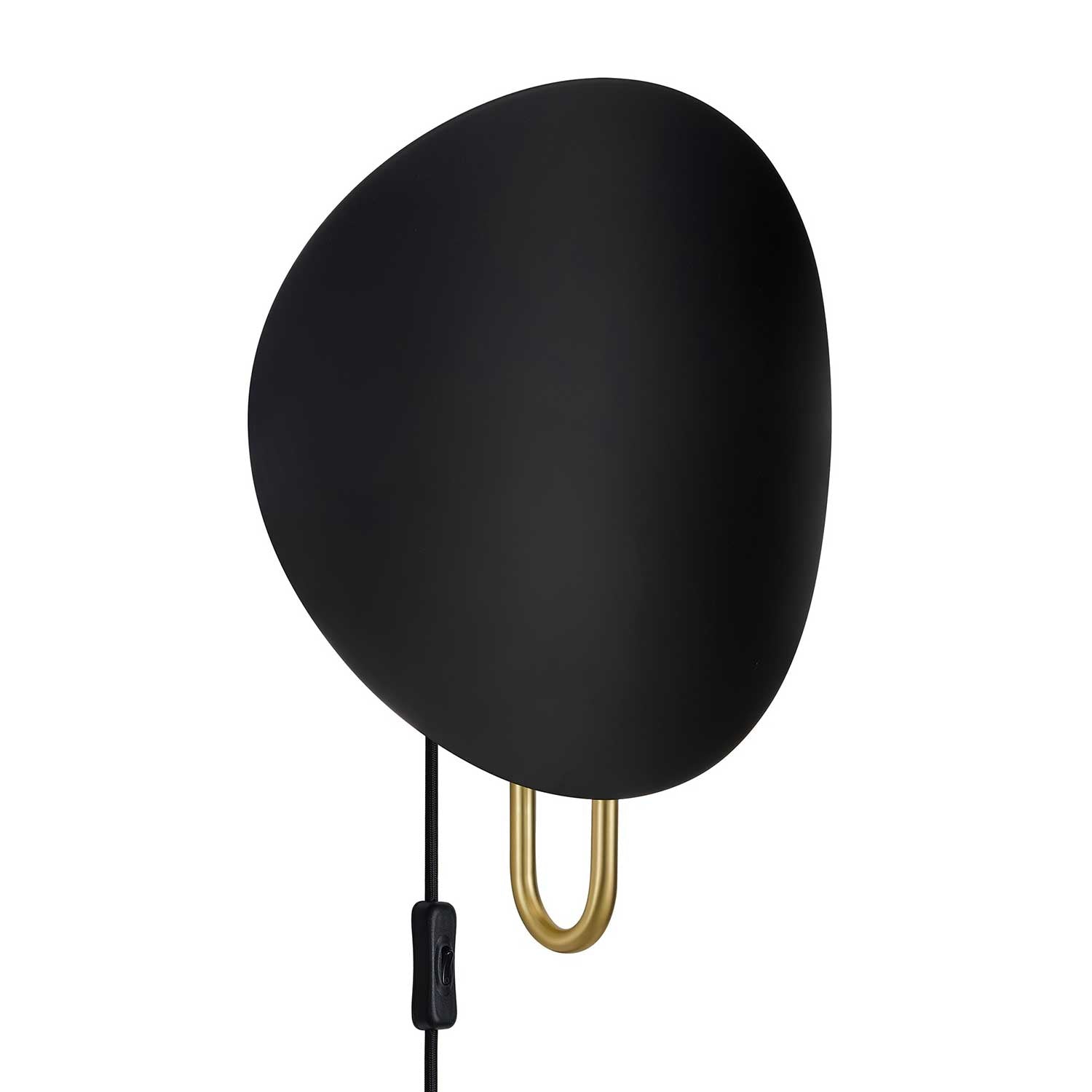 Spargo - Applique murale ronde en acier avec détails doré pour chambre moderne
