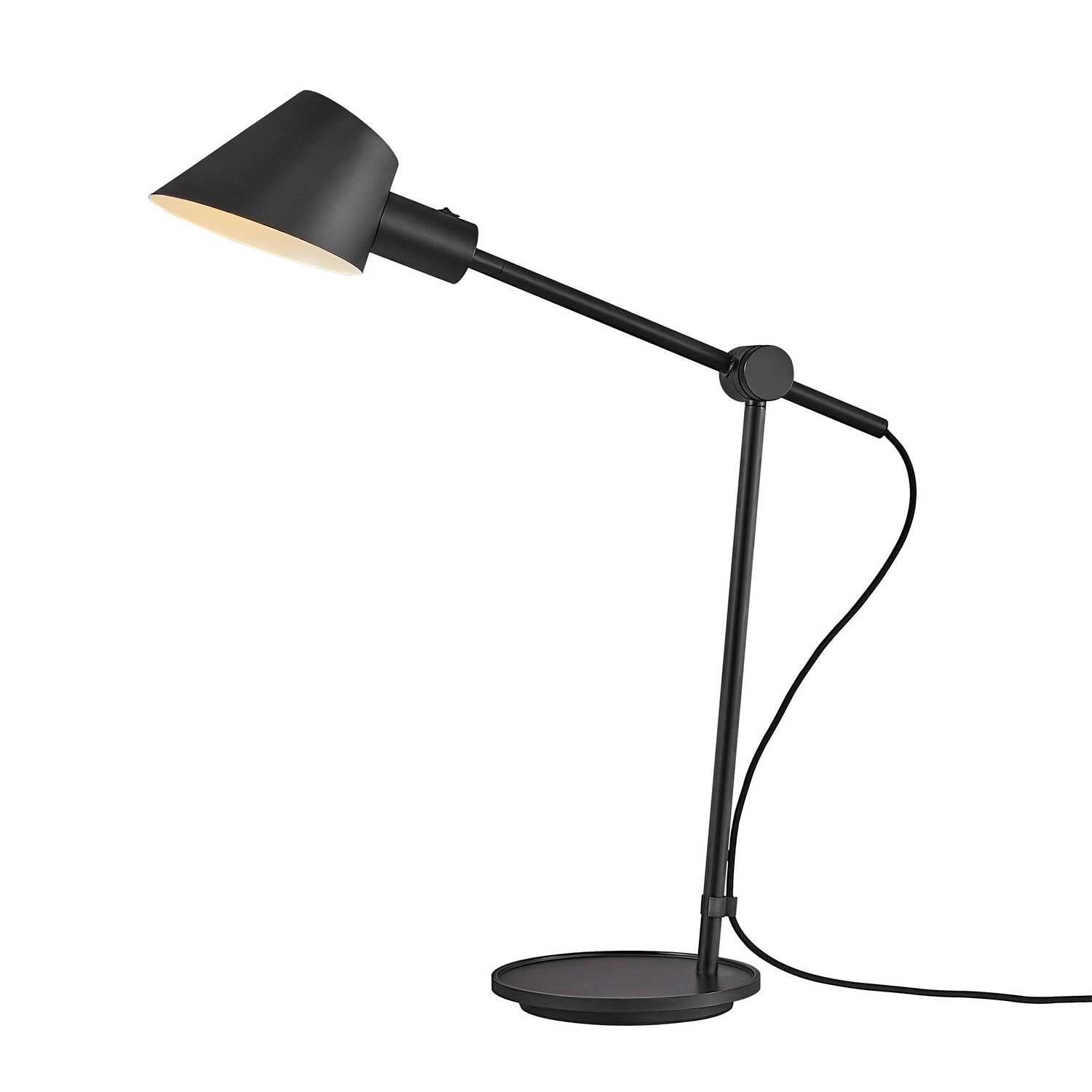 Stay - Lampe de bureau noir bras articulé style moderne