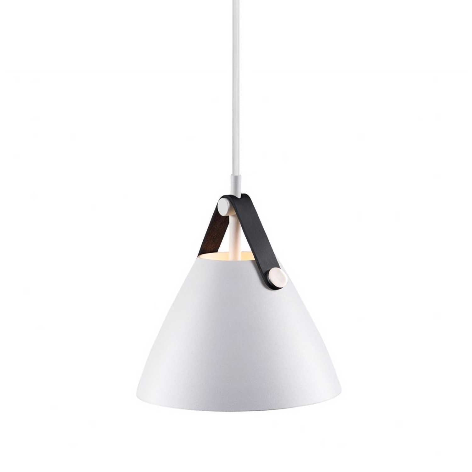 Strap - Suspension en acier et cuir pour chambre scandinave